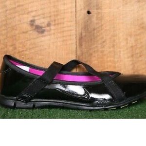 Black Nike Strap Ballet Flats